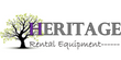 Heritage Rental Equipment logo home